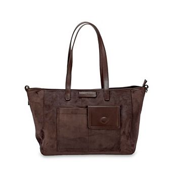 Campo Marzio Roma 1933 Women's Core Suede Effect Shoulder Bag With 2 Front Pockets