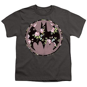 Batman Bats Of Floral Short Sleeve Youth T-Shirt