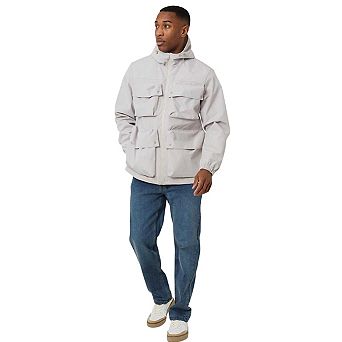 Brave Soul Mens Multi Pocket Hooded Jacket