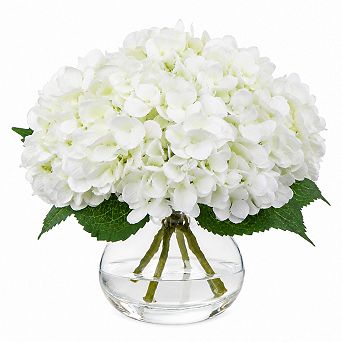 Artificial Fall Flowers In Glass Vase Silk Faux Arrangements For Home Decor