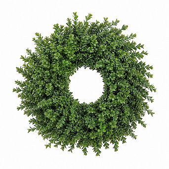 26 Inch Fall Wreath For Front Door Artificial Boxwood Outdoor Decor