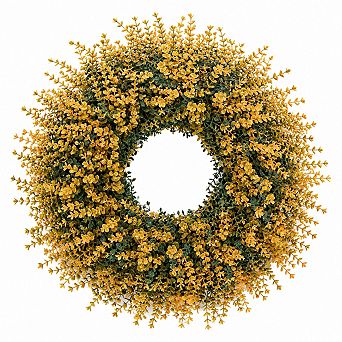 Artificial Boxwood Wreath Year Round Indoor Outdoor Farmhouse Home Decor
