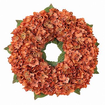 Artificial Fall Hydrangea Wreath For Front Door Indoor Outdoor Decor