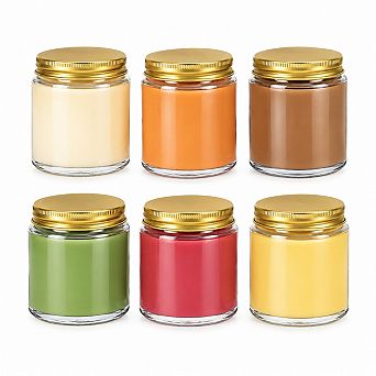 Fall Scented 6-Pack Candles Soy Wax Home Fragrance Gift Set for Women