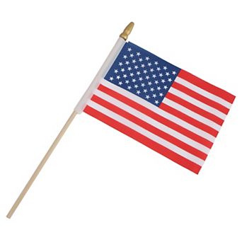 4th of July Accessories, Patriotic Hand Held Flag for Memorial Day Soccer Game Day Red White Blue