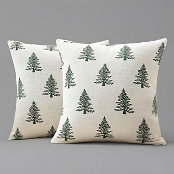 2Pack Chenille Christmas Pillow Covers 18x18 Inch,Xmas Modern Farmhouse Decor for Couch Sofa