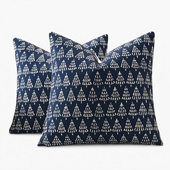 Vintage Christmas Pillow Covers 18x18 Inch Set of 2 for Home Decor,Xmas Modern Farmhouse Couch