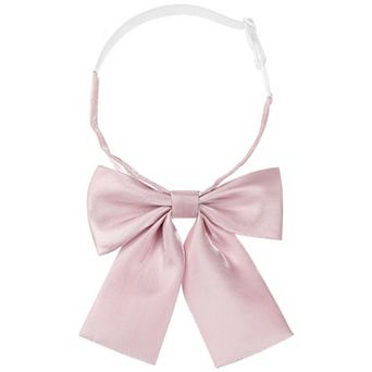 Women Men Metallic Shiny Solid Color Square End Bow Ties