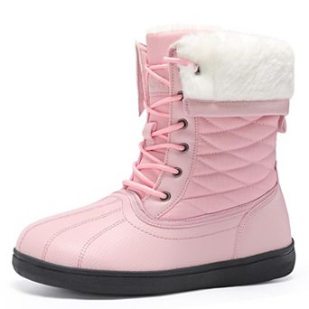 Womens Winter Waterproof Snow Boots Lace Up Warm Shoes
