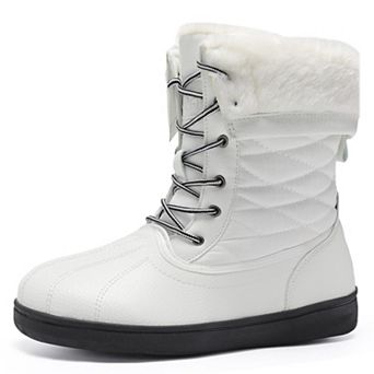 Womens Winter Waterproof Snow Boots Lace Up Warm Shoes