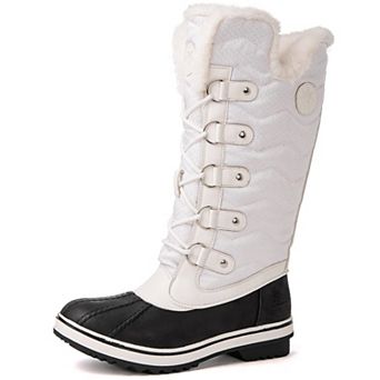 Women Snow Boots Mid Calf Winter Faux Lining Cold Weather Non Slip Sole