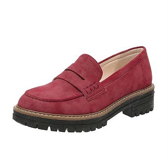 Womens Platform Chunky Penny Loafers Office Casual Shoes