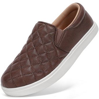 Womens Slip On Quilted Fashion Sneakers Shoes
