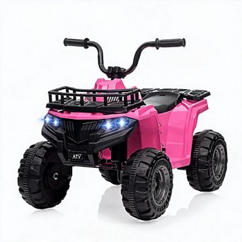 12V Kids Electric Ride On ATV with Wireless Audio, LED Headlights, Ages 3-8