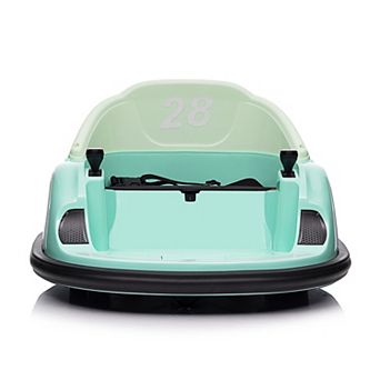 12V Kids Electric Bumper Car with Parent Remote Control, 360 Degree Spin, LED Lights