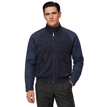 Men's Corduroy Padded Jacket Harrington Jacket Full Zip Warm Outerwear