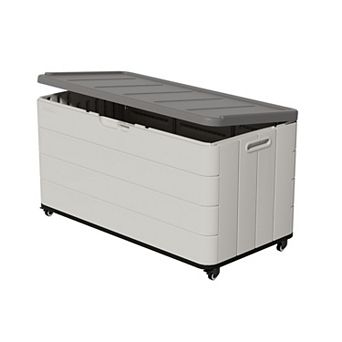 Decksplore 120 Gallon Deck Box Large Outdoor Storage Box for Patio Furniture Outdoor Garden Tools