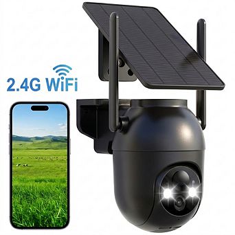 Solar Security Camera Wireless Outdoor,Auto Tracking, Human/Vehicle Detection, Night Vision