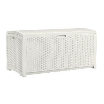 Decksplore Outdoor Storage Box 185 Gallon Deck Box Heavy Duty Lockable Lid for Cushions