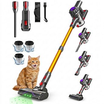 Cordless Vacuum Cleaner, 500W 45KPA Stick Vacuum Cleaners for Home