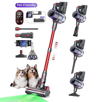 Cordless Vacuum Cleaner, 600W/55kPa Powerful Stick Vacuum Cleaners for Home
