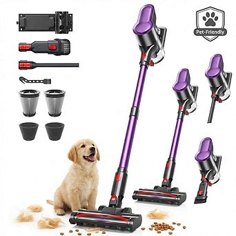 Stick Vacuum Cleaners, 500W 45KPA 50Mins Cordless Cleaners for Home