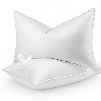 Feather Pillows Queen Size Set of 2-Hotel Down Pillow for Sleeping
