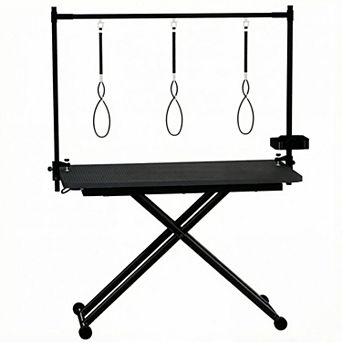 IFMALL Professional Adjustable Height Foldable Pet Grooming Table Station