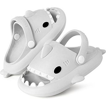 Kids Shark Slides Boys Girls Cloud Sandals