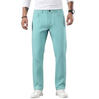 Men's Straight‑Leg Casual Jeans,Classic Five‑Pocket Denim Trousers