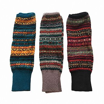 Womens Set of 3 Knit Leg Warmers Thick Warm Winter All Season Wear