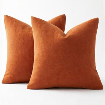 Halloween Chenille Couch Pillow Covers,Set of 2, Decorative Pillowcases for Sofa Living Room Bed