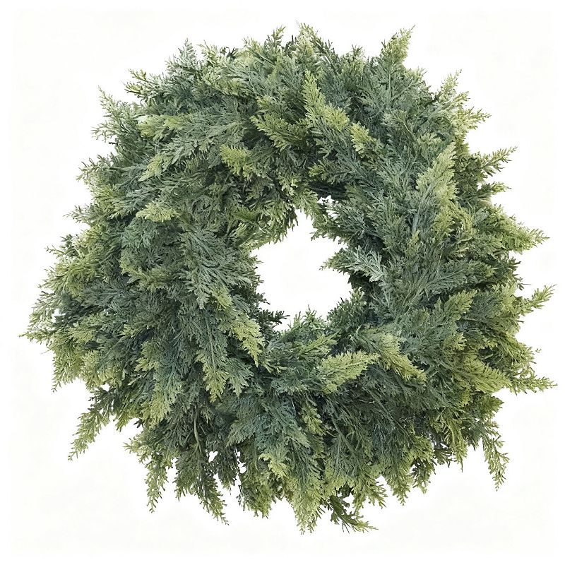 9ft Christmas Cedar Garland Artificial Real Touch Greenery Pine Mantle ...
