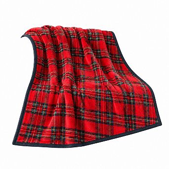 Tartan Flannel Throw Blanket Reversible Cozy Sofa Couch Winter Plaid (69 chars)