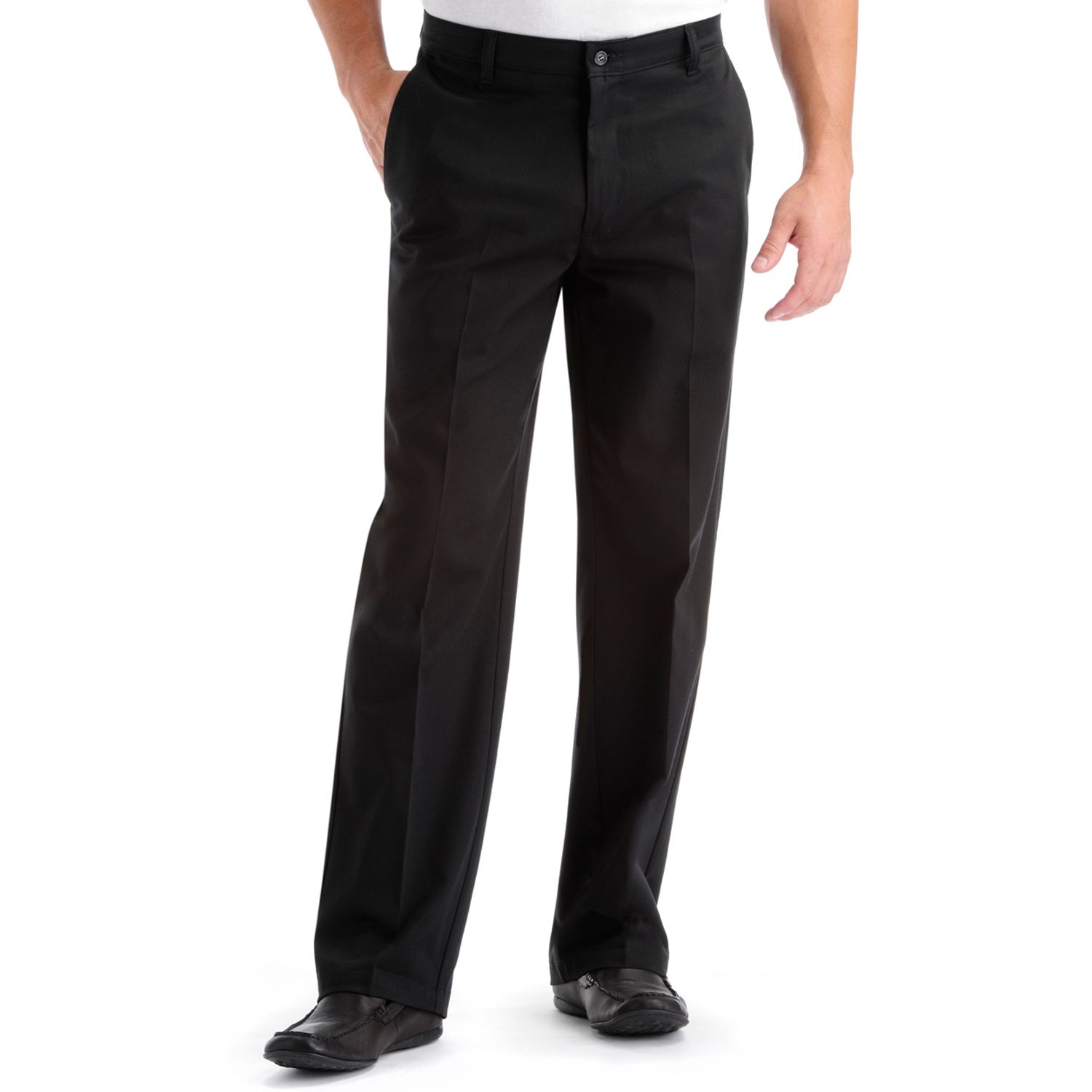 relaxed fit black pants