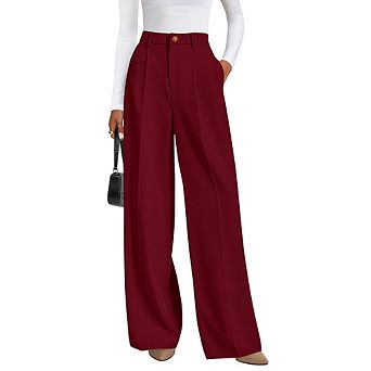 PRETTYGARDEN Women's Tailored Wide Leg Work Dress Pants