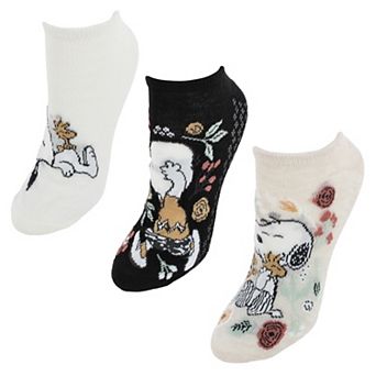 U.P.D., INC Women's Peanuts Snoopy No Show Socks (3Pack)