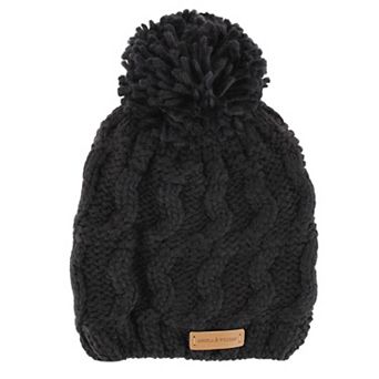 Angela & William Women's Wool Blend Sherpa Lined Winter Beanie with Pom