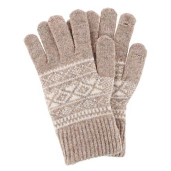 Grand Sierra Women's Heathered FairIsle Knit Winter Gloves