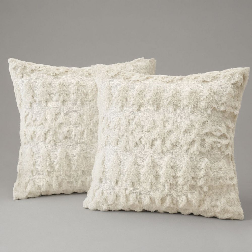 Christmas Tree Snowflakes Pillow Covers 18x18 Set of 2,for Xmas Sofa ...