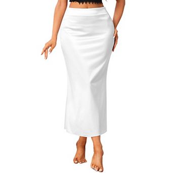Women's High Waisted Satin Tea-Length Half Slips for Elegant Occasions and Everyday Wear