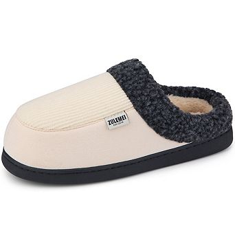 Men's Mule Slippers Fuzzy Fleece Pull on Mules House Slippers