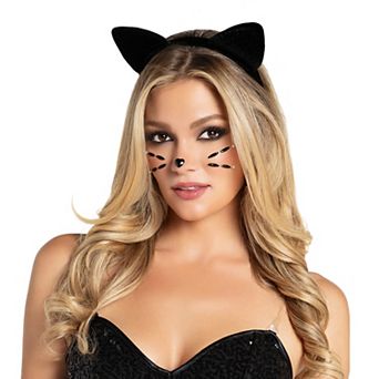 Leg Avenue Women's Velvet Black Cat Ears One Size Fits All Accessory