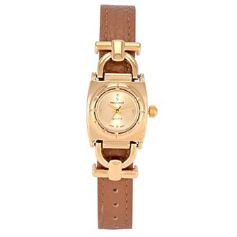 Peugeot Women’s 20MM Horsebit Watch with Slide-Through Leather Band