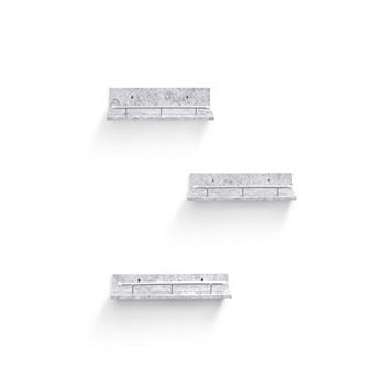 3 pc 15.75 Inch Wood Floating Wall Shelves, Wall Mount for Home Storage and Decor