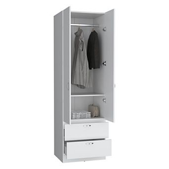 Vico High Armoire Wardrobe Closet with Double Door Cabinet