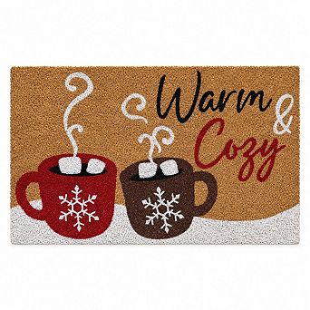 Kate Aurora Warm And Cozy Bristled Coir Outdoor Welcome Home Mat