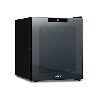 Newair Wine Cooler 16 Bottle, Freestanding Mirrored Wine Fridge