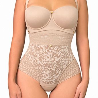 YAHAIRA Women's Lace Panty Shaper With Triple Tummy Layer