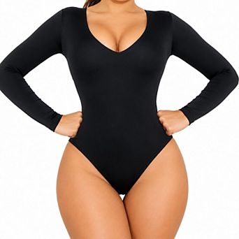YAHAIRA Women's Happy Cami Top Shaper Bodysuit Long Sleeve Triple Tummy Layer